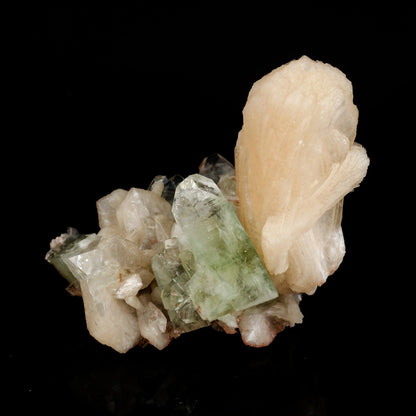 Green Apophyllite with Stilbite Natural Mineral Specimen # B 6549