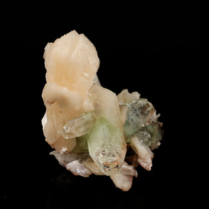 Green Apophyllite with Stilbite Natural Mineral Specimen # B 6549