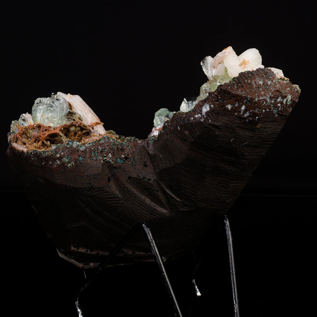 Green Apophyllite with Stilbite Natural Mineral Specimen # B 6726