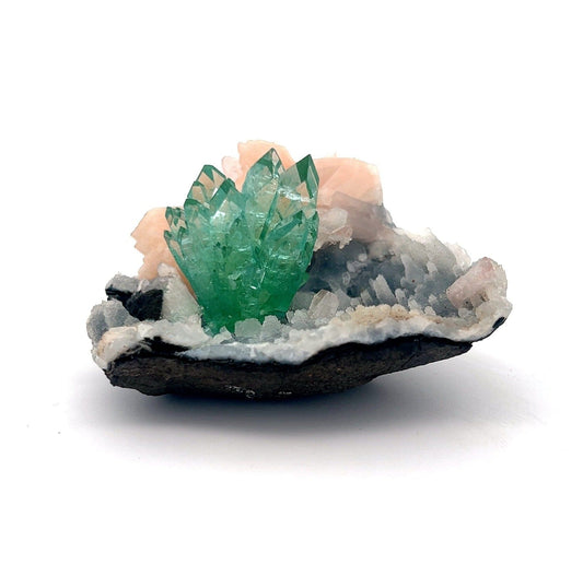 Green Apophyllite with Stilbite Natural Mineral Specimen, Default Title at Stemcell Science Shop