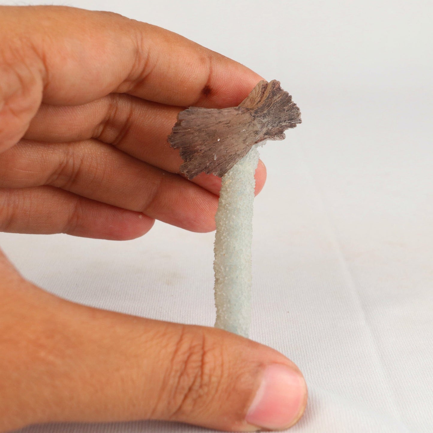 Heulandite Bow on Chalcedony Natural Mineral Specimen # B 6607