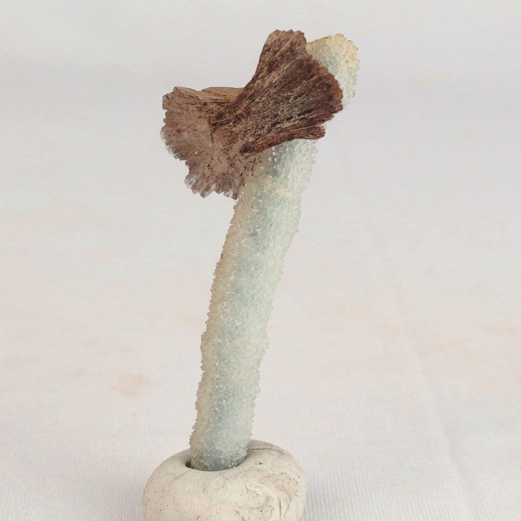 Heulandite Bow on Chalcedony Natural Mineral Specimen # B 6607