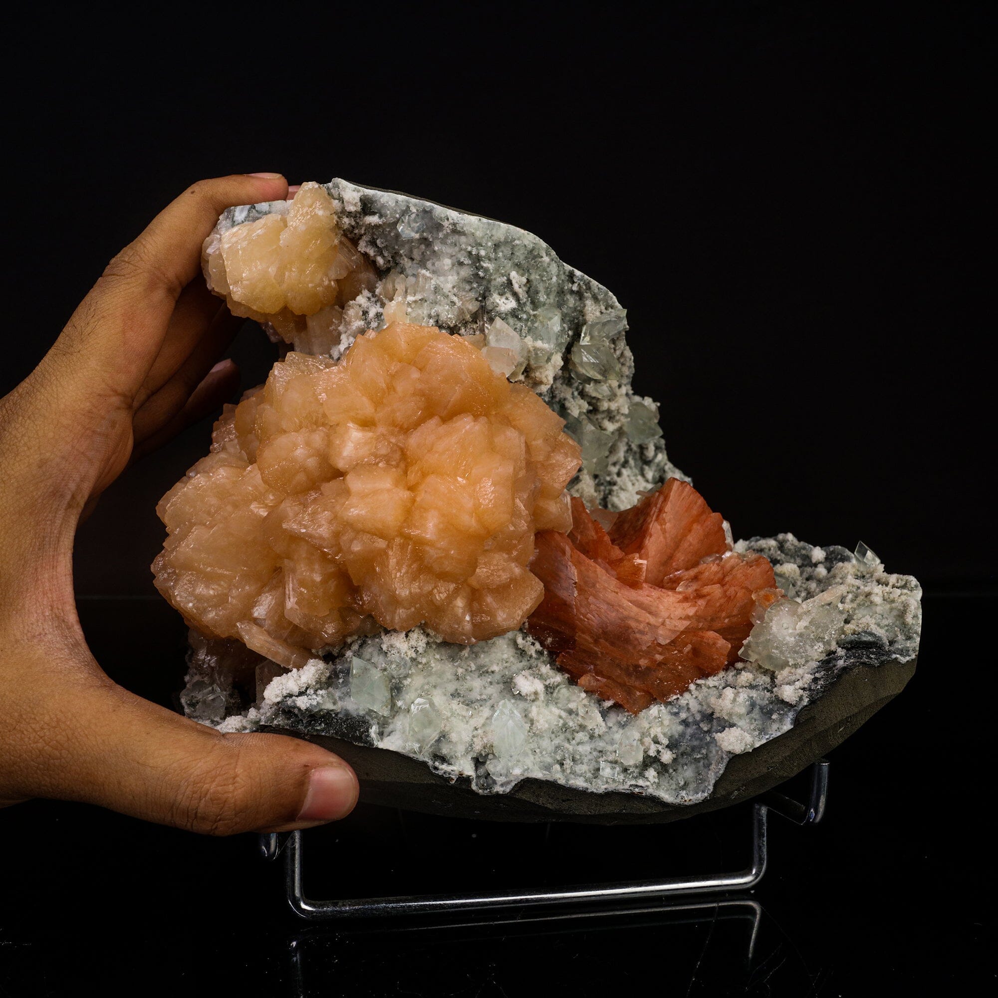 Heulandite Bow with Stilbite Natural Mineral Specimen # B 6723
