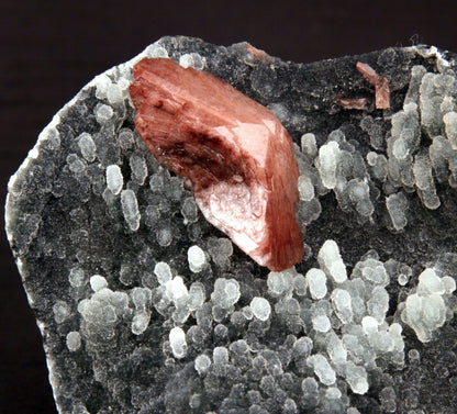 Heulandite Crystal on Stalactite of Chalcedony Natural Minerals Specimen # B 1405