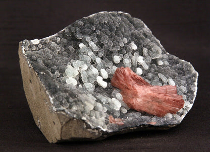 Heulandite Crystal on Stalactite of Chalcedony Natural Minerals Specimen # B 1405
