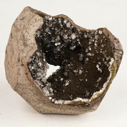 Heulandite on Chalcedony geode Natural Mineral Specimen # B 6530