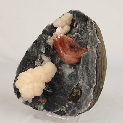 Heulandite Petals with Stilbite in Chalcedony geode Natural Mineral Specimen # B 6608
