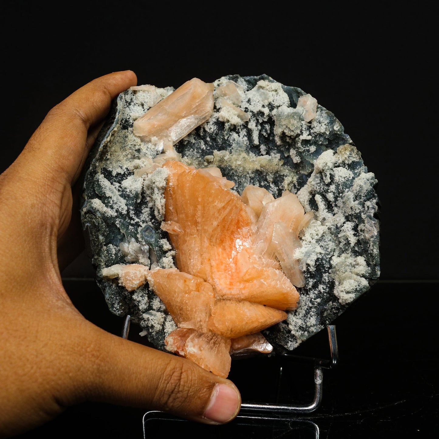 Heulandite with Chalcedony Natural Mineral Specimen # B 6755