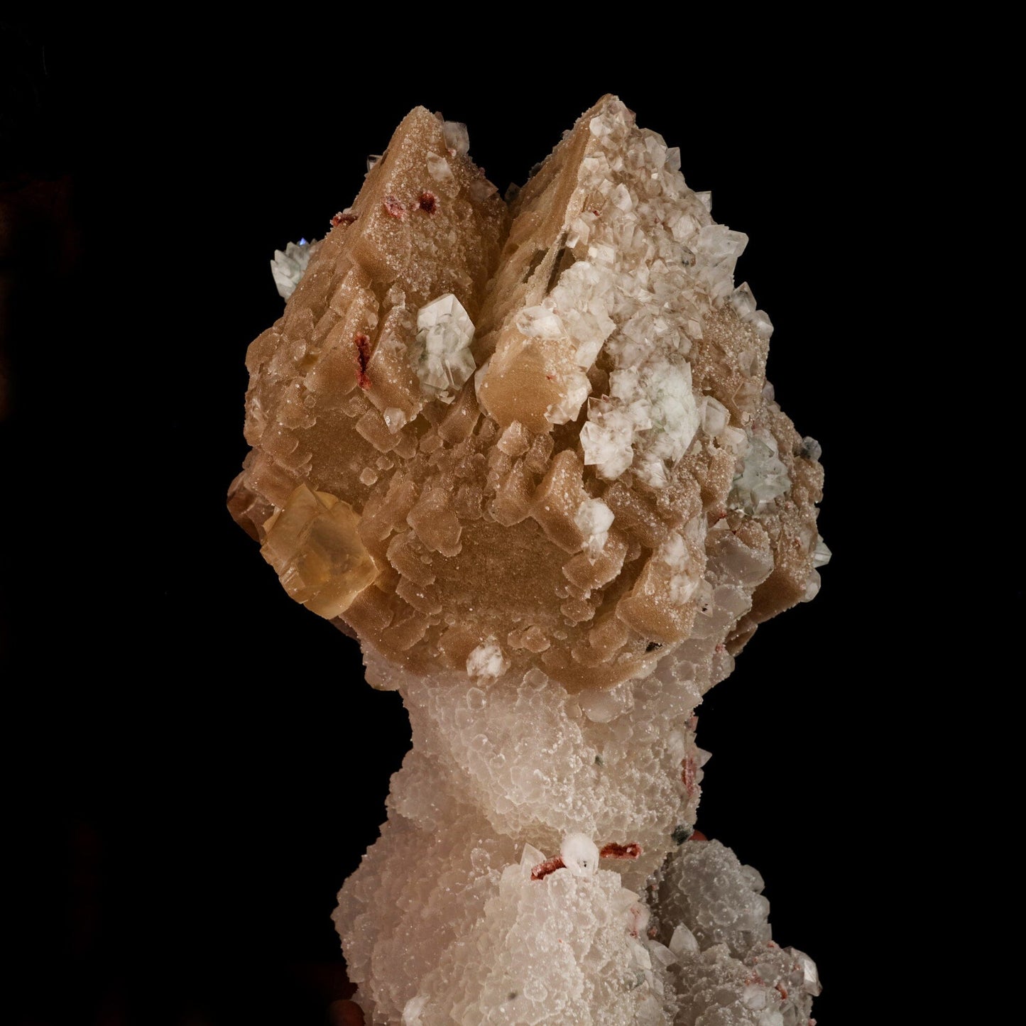Huge Calcite formation with Chalcedony and stilbite Natural Mineral Specimen # B 6615