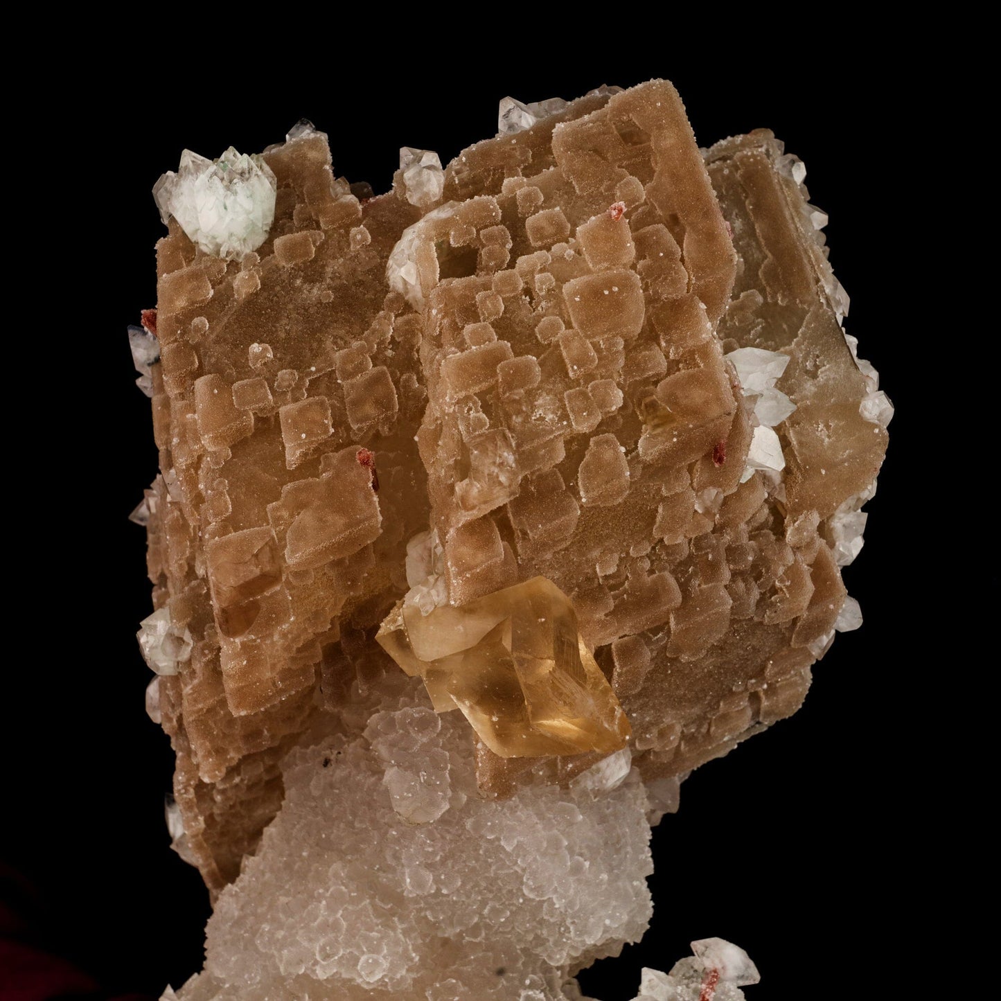 Huge Calcite formation with Chalcedony and stilbite Natural Mineral Specimen # B 6615