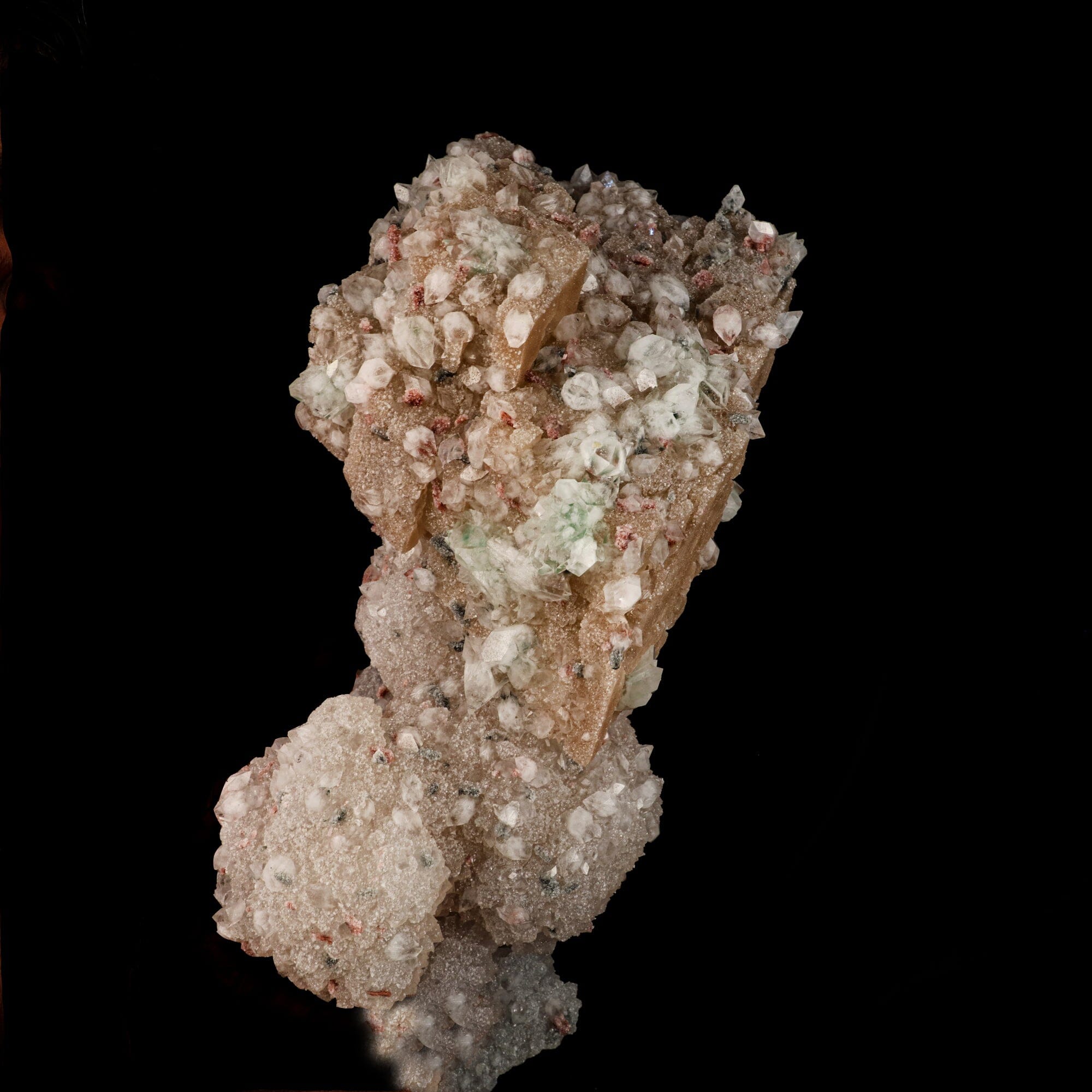 Huge Calcite formation with Chalcedony and stilbite Natural Mineral Specimen # B 6615