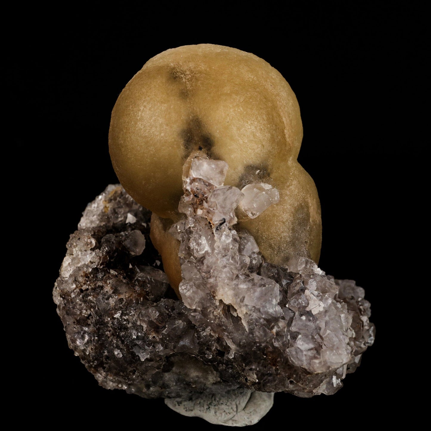Huge Fluorite ball on Amethyst Natural Mineral Specimen # B 6556