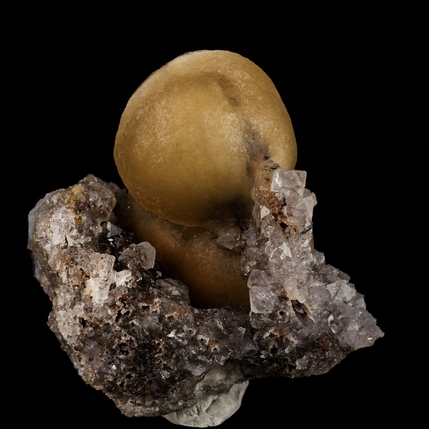Huge Fluorite ball on Amethyst Natural Mineral Specimen # B 6556