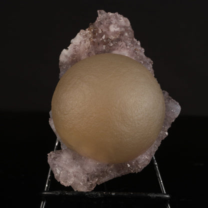 Huge Fluorite Ball on Amethyst Very Rare Natural Mineral Specimen # B 6626