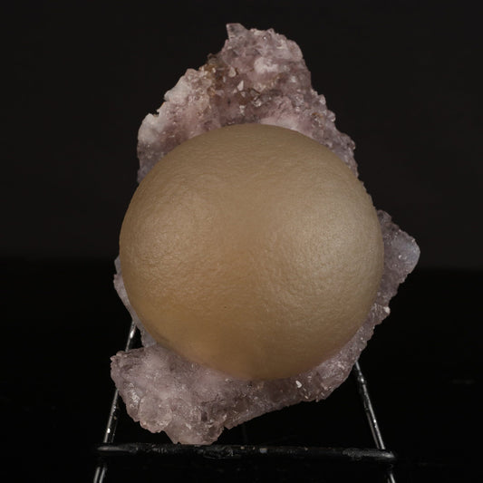 Huge Fluorite Ball on Amethyst Very Rare Natural Mineral Specimen # B 6626