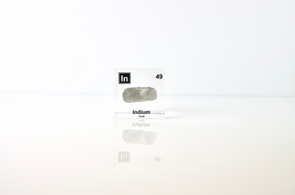 Indium Element Cube - 2" Acrylic Display - Atomic Number 49