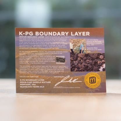 K-Pg Boundary Layer - Death of the Dinosaurs - Display Card