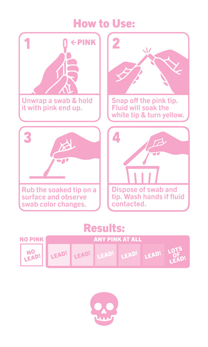 PINK DEATH™ Lead Test Swabs - 30pk - Stemcell Science Shop