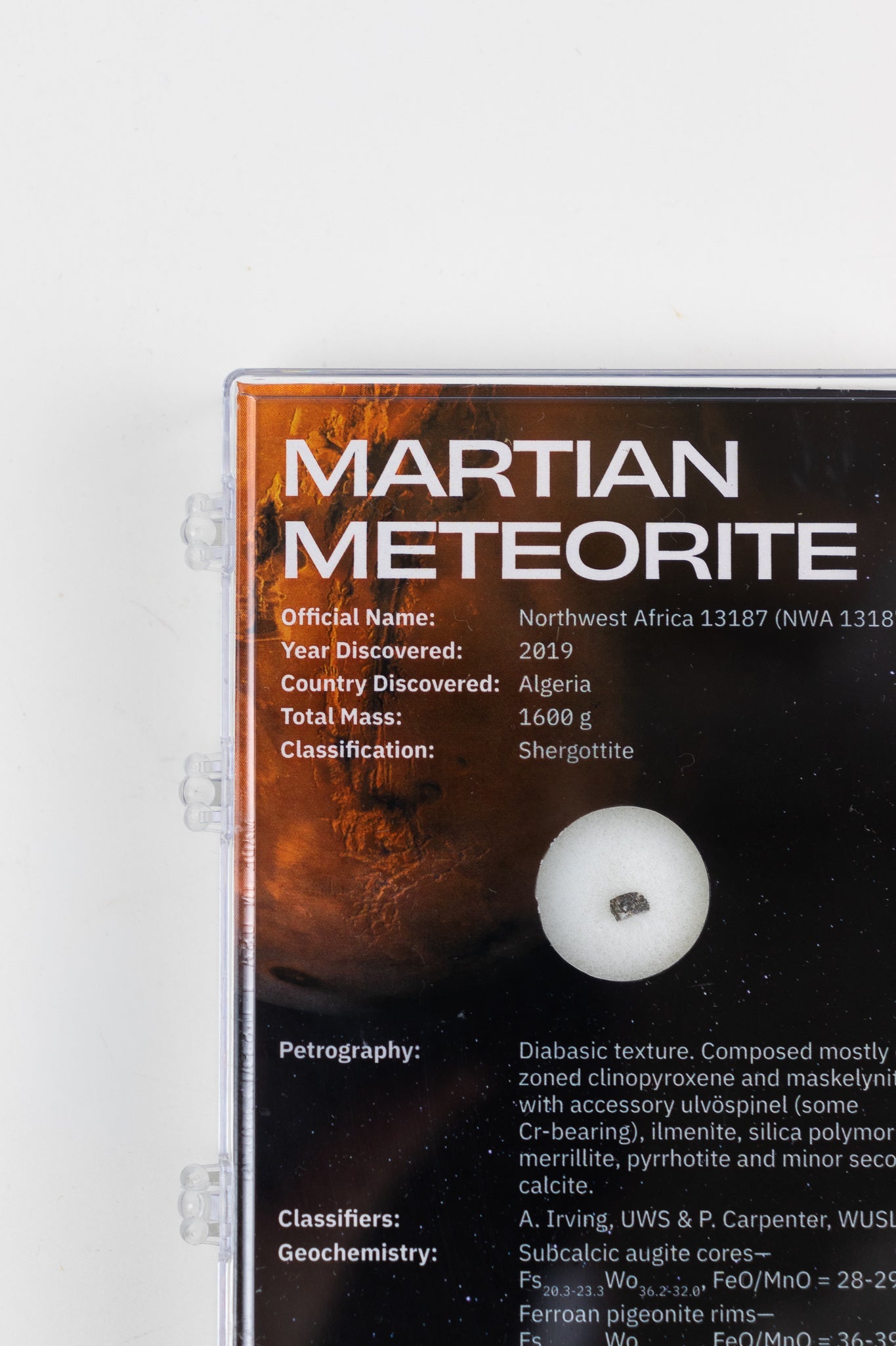 Martian Meteorite NWA13187 Rocks & Minerals Stemcell Science Shop