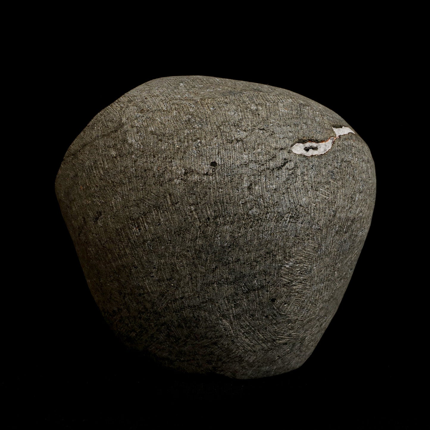 Mesolite Sphere Sprays Inside MM Quartz Geode Natural Mineral Specimen  # B 5063