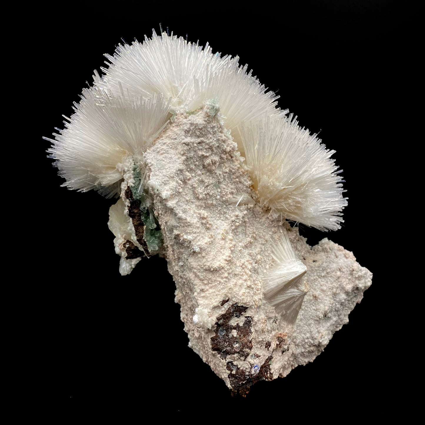 Mesolite with Stilbite on Mordenite - Natural Mineral Specimen # DK189