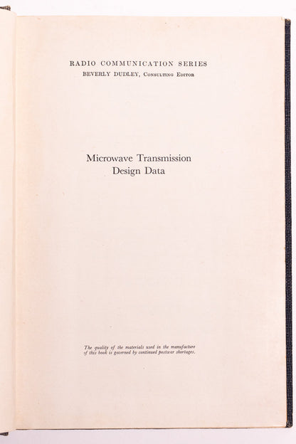 Microwave Transmission Data Design Books Stemcell Science Shop