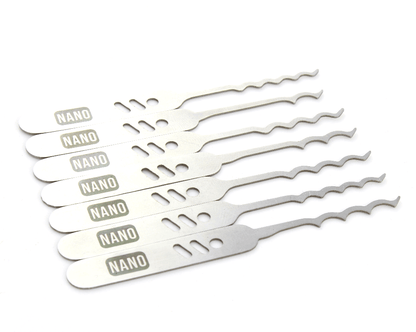 Lock Pick Rakes, the Nano, Covert EDC + Leather wallet by Dangerfield