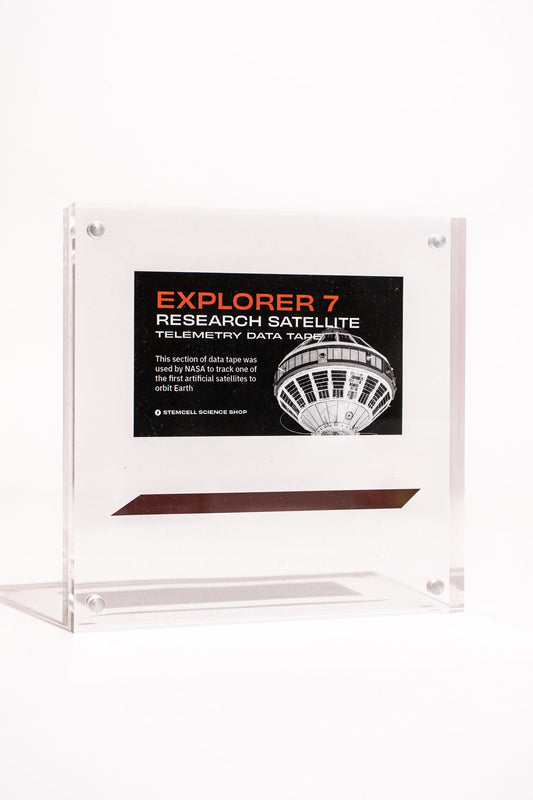 NASA Explorer 7 Satellite Telemetry Data Section - Historic Artifacts from Stemcell Science Shop