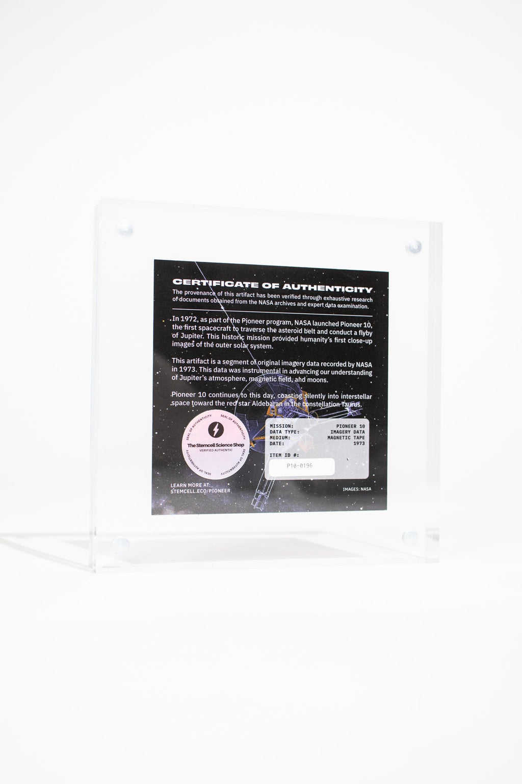 NASA Pioneer 10 Mission Data Section, Default Title at Stemcell Science Shop