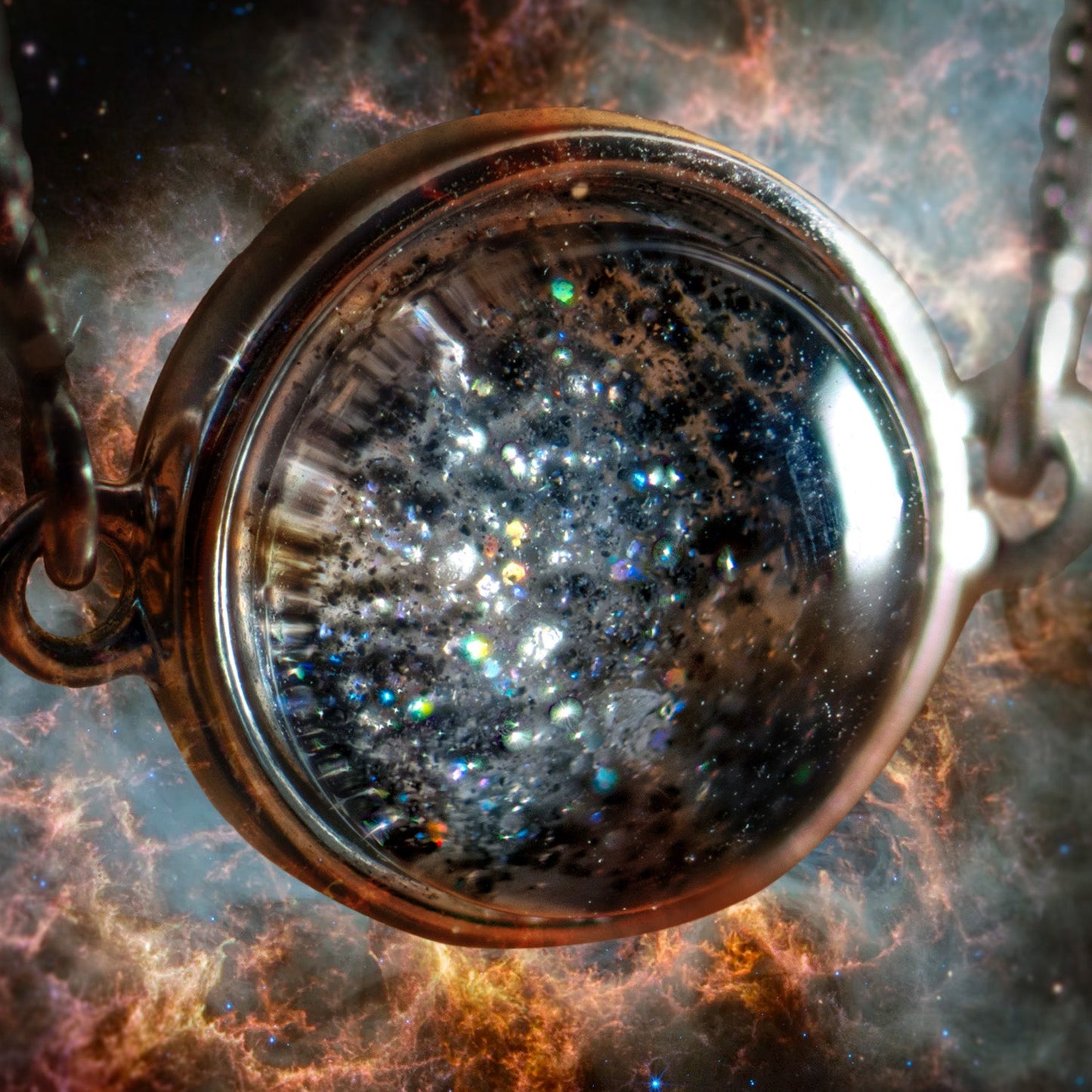 Nebula Fire Bracelet - Birth of the Solar System Bracelet - Allende Meteorite