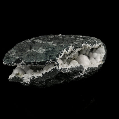 Okenite Big Puffballs Inside Chalcedony Geode Natural Mineral Specimen # B 5713