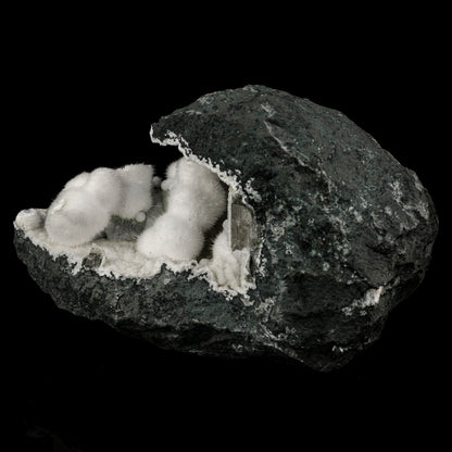 Okenite Big Puffballs Inside Geode Natural Mineral Specimen # B 6173