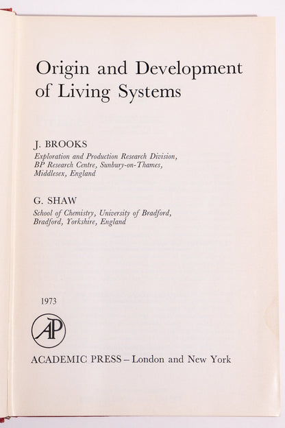 Origin and Development of Living Systems Books Stemcell Science Shop