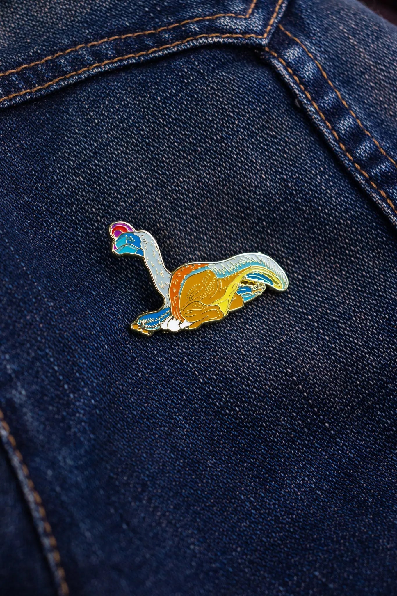 Oviraptor Enamel Pin (Oviraptor philoceratops), Default Title at Stemcell Science Shop