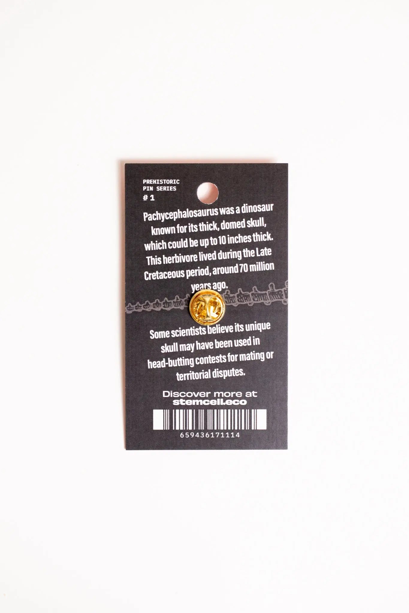 Pachycephalosaurus Enamel Pin (Pachycephalosaurus wyomingensis), Default Title at Stemcell Science Shop
