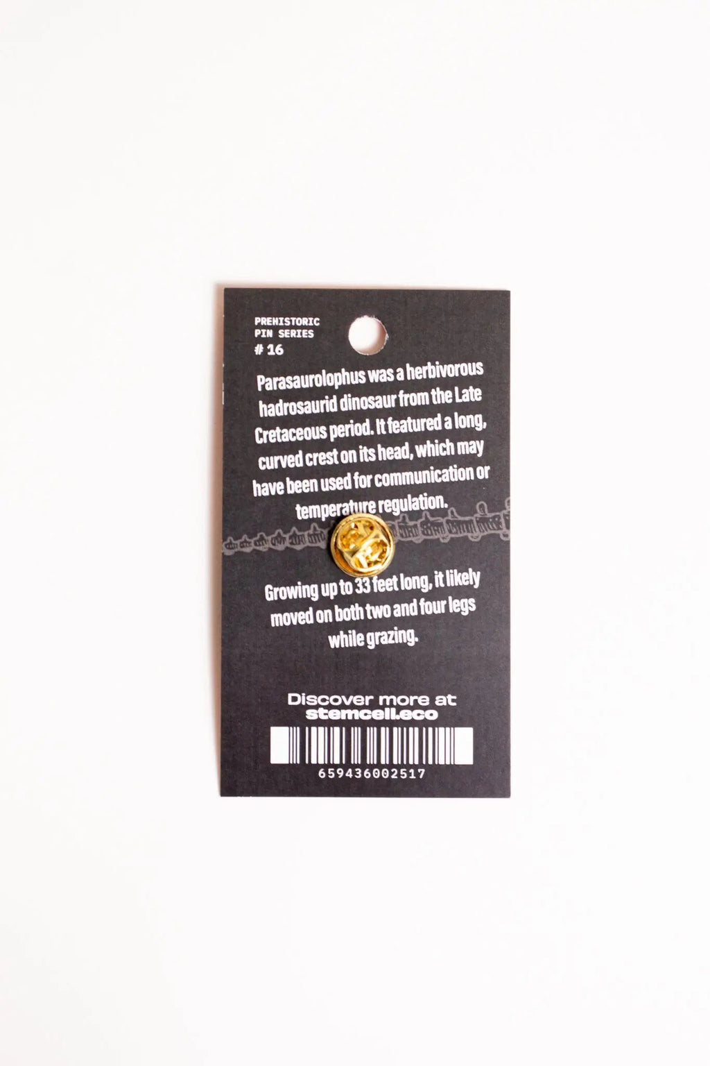 Parasaurolophus Enamel Pin (Parasaurolophus walkeri), Default Title at Stemcell Science Shop