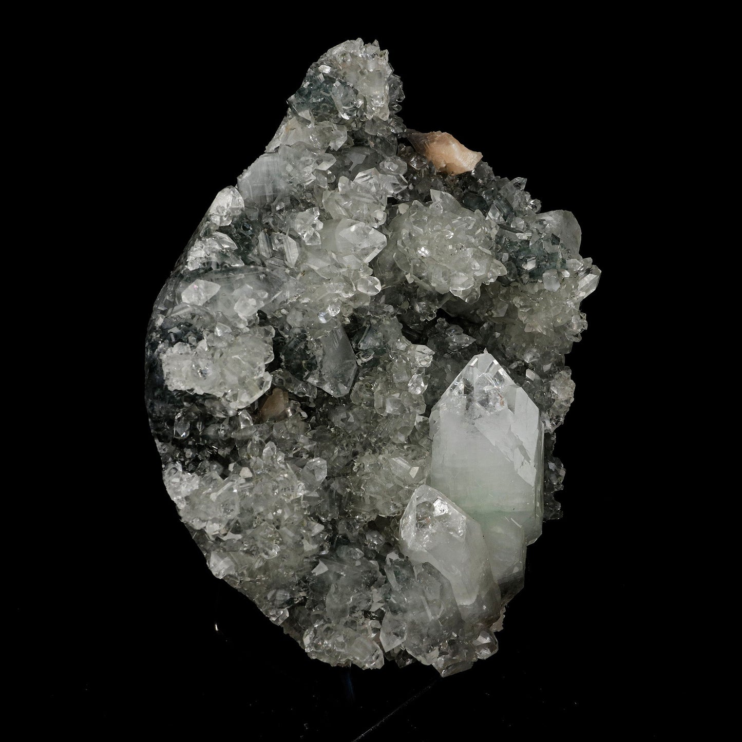 Pointed Apophyllite with Stilbite Big Cluster Natural Mineral Specimen  # B 5228