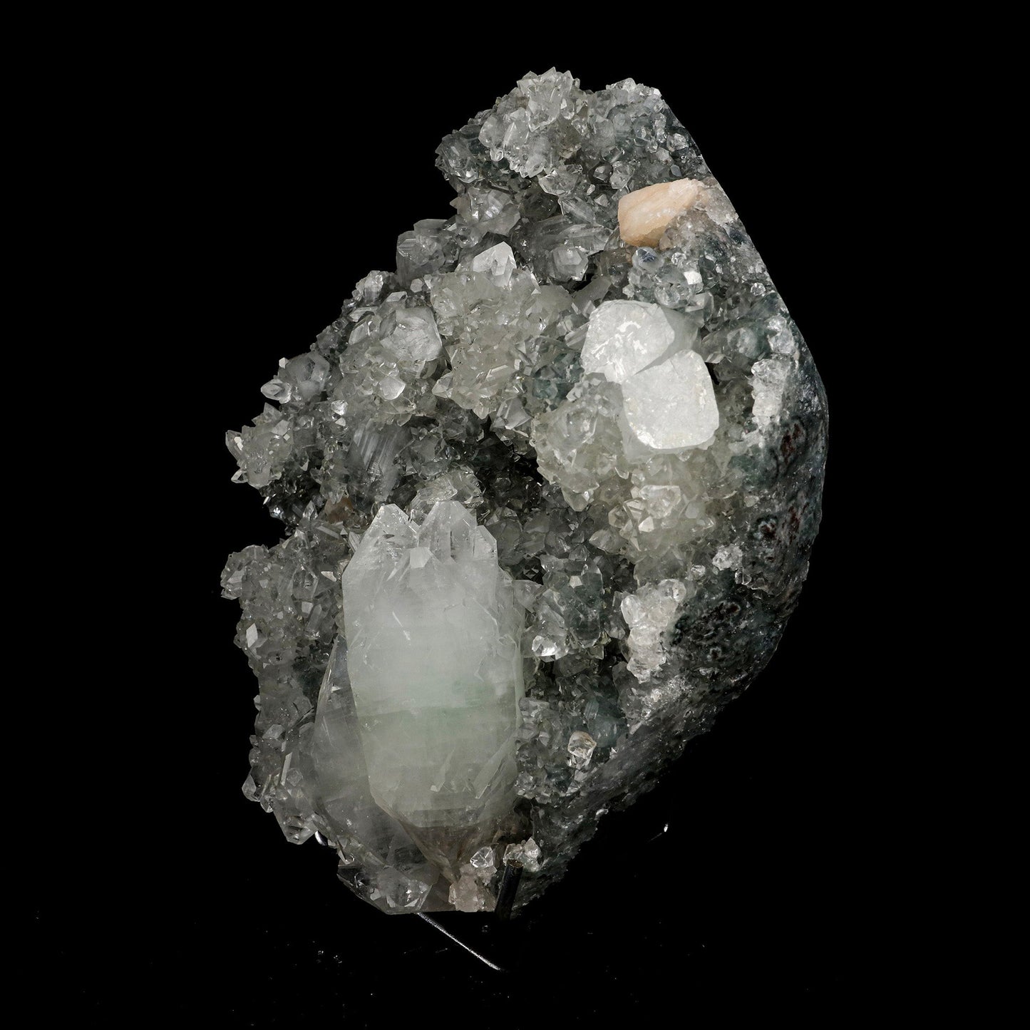 Pointed Apophyllite with Stilbite Big Cluster Natural Mineral Specimen  # B 5228