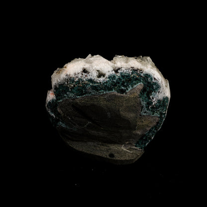 Powellite Fluorescent on Apophyllite Free Standing Natural Mineral Specimen # B 6328