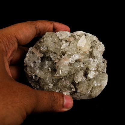 Powellite Fluorescent on Apophyllite Free Standing Natural Mineral Specimen # B 6328