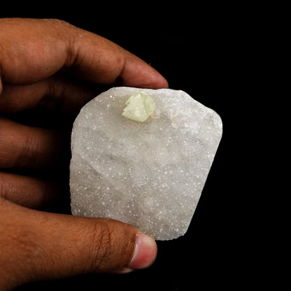 Powellite Fluorescent on MM Quartz Free Standing Natural Mineral Specimen # B 6598