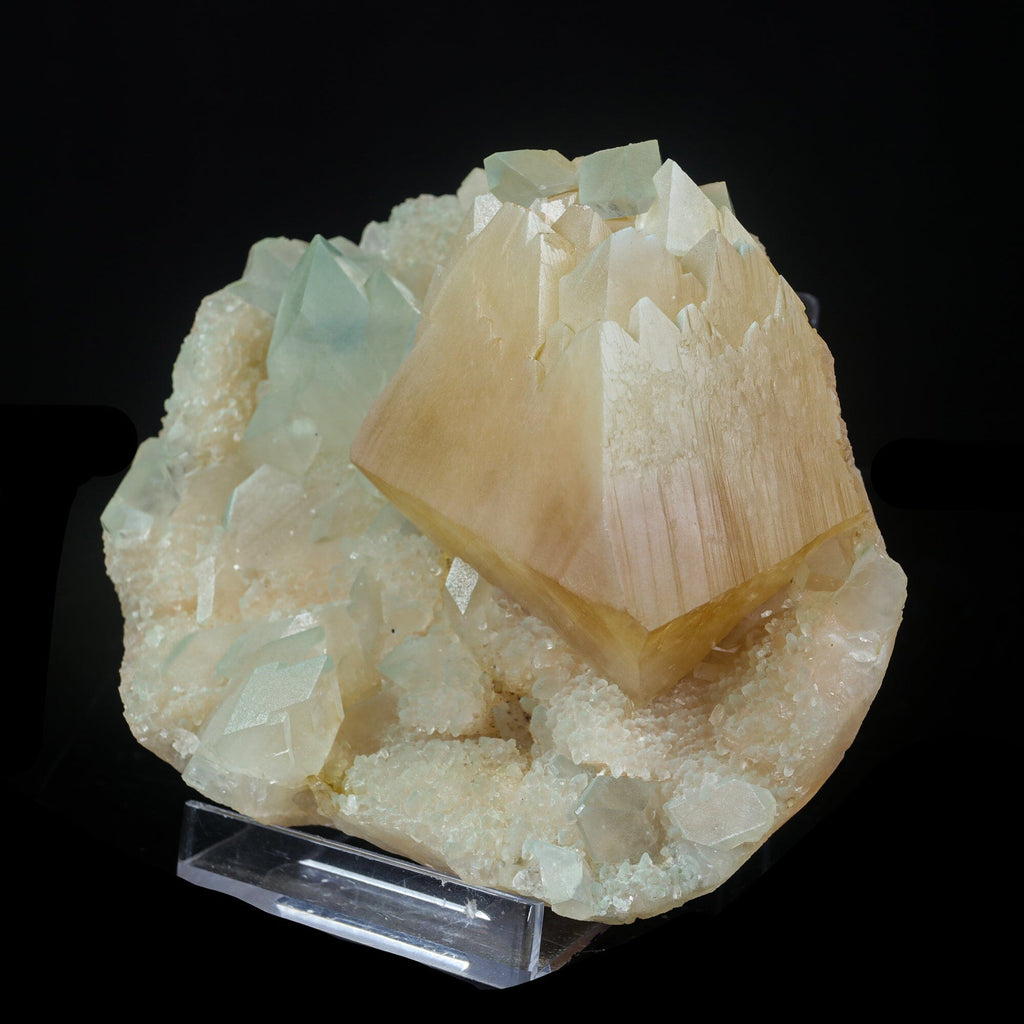 Powellite with Stilbite Rare Find Natural Mineral Specimen, Default Title at Stemcell Science Shop