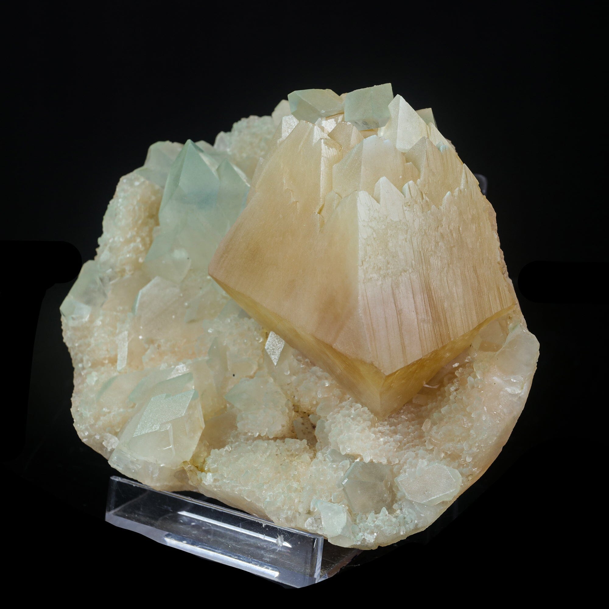 Powellite with Stilbite Rare Find Natural Mineral Specimen, Default Title at Stemcell Science Shop