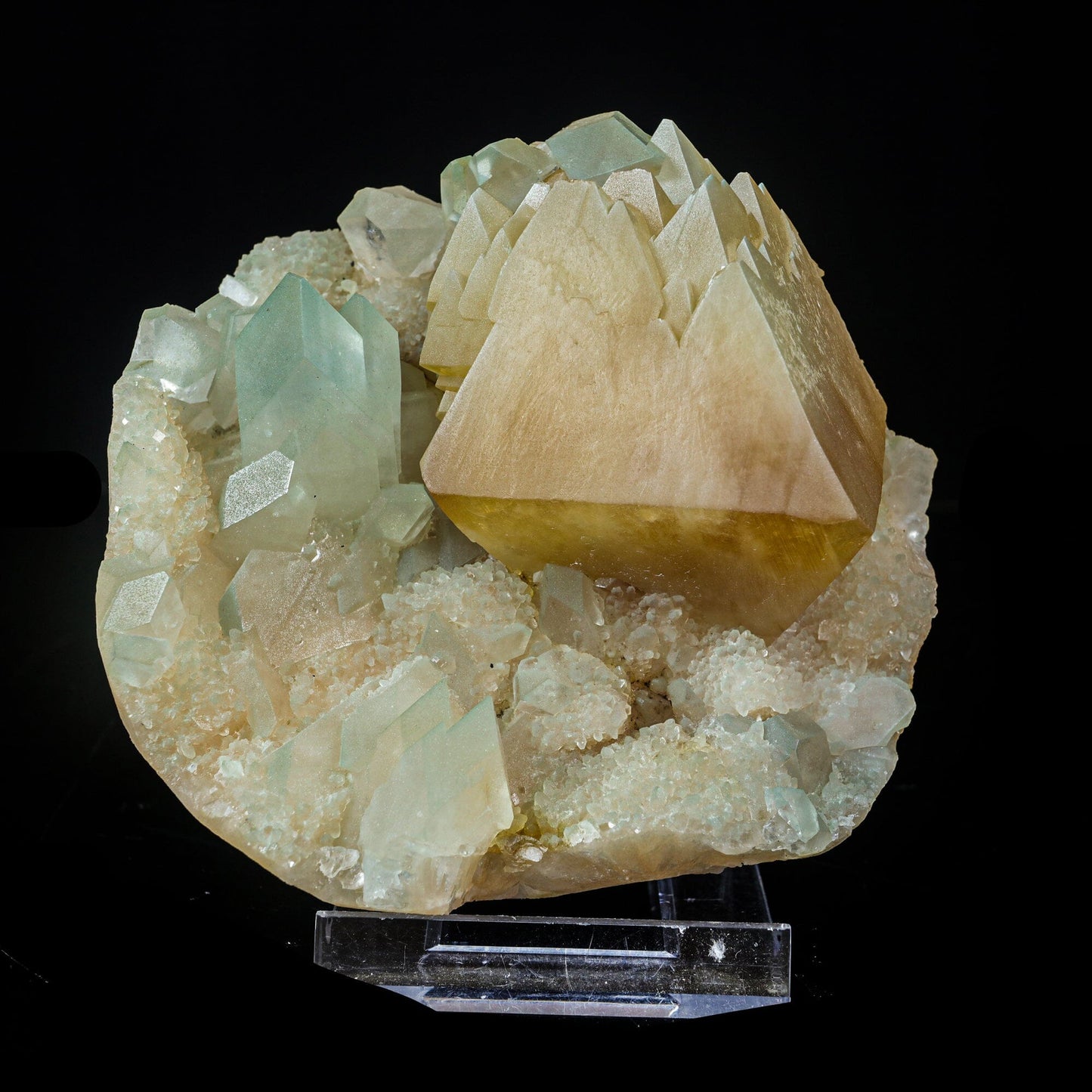 Powellite with Stilbite Rare Find Natural Mineral Specimen, Default Title at Stemcell Science Shop