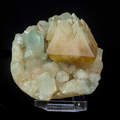 Powellite with Stilbite Rare Find Natural Mineral Specimen, Default Title at Stemcell Science Shop