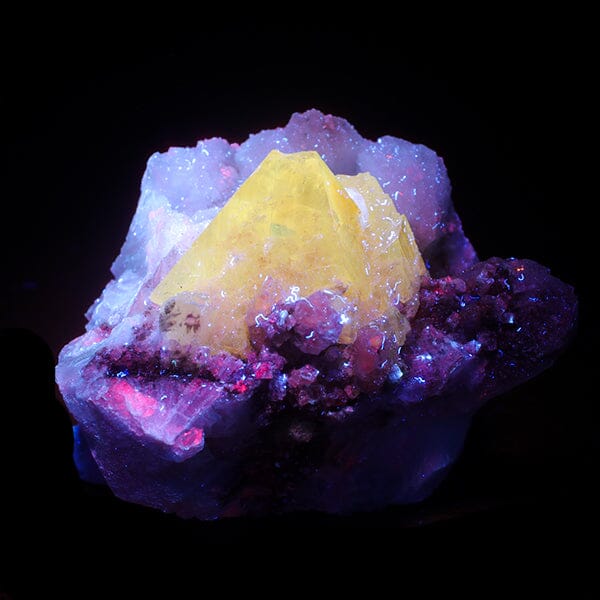 Powellite with Stilbite Rare Find Natural Mineral Specimen #  B 7055