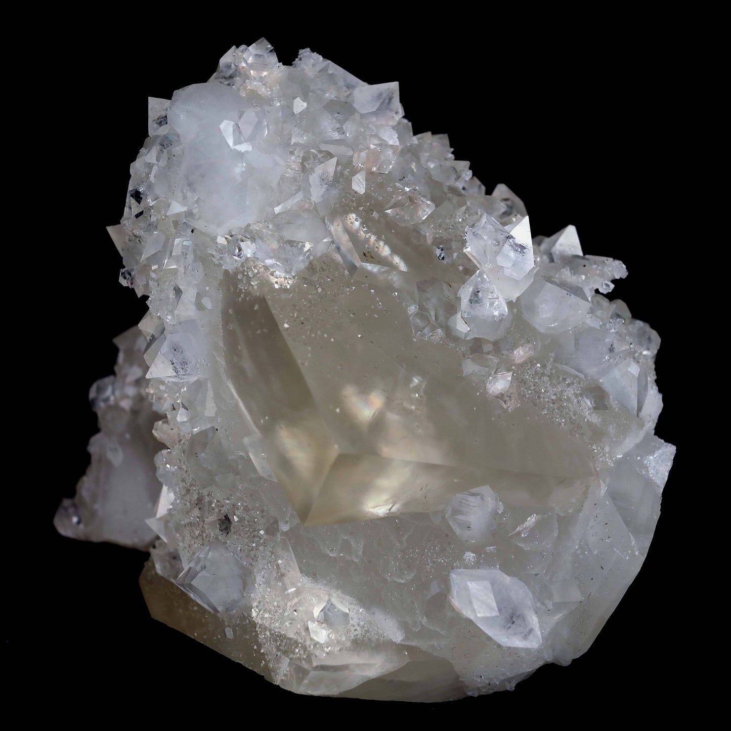Pseudo Calcite with Apophyllite Natural Mineral Specimen  # B 4632