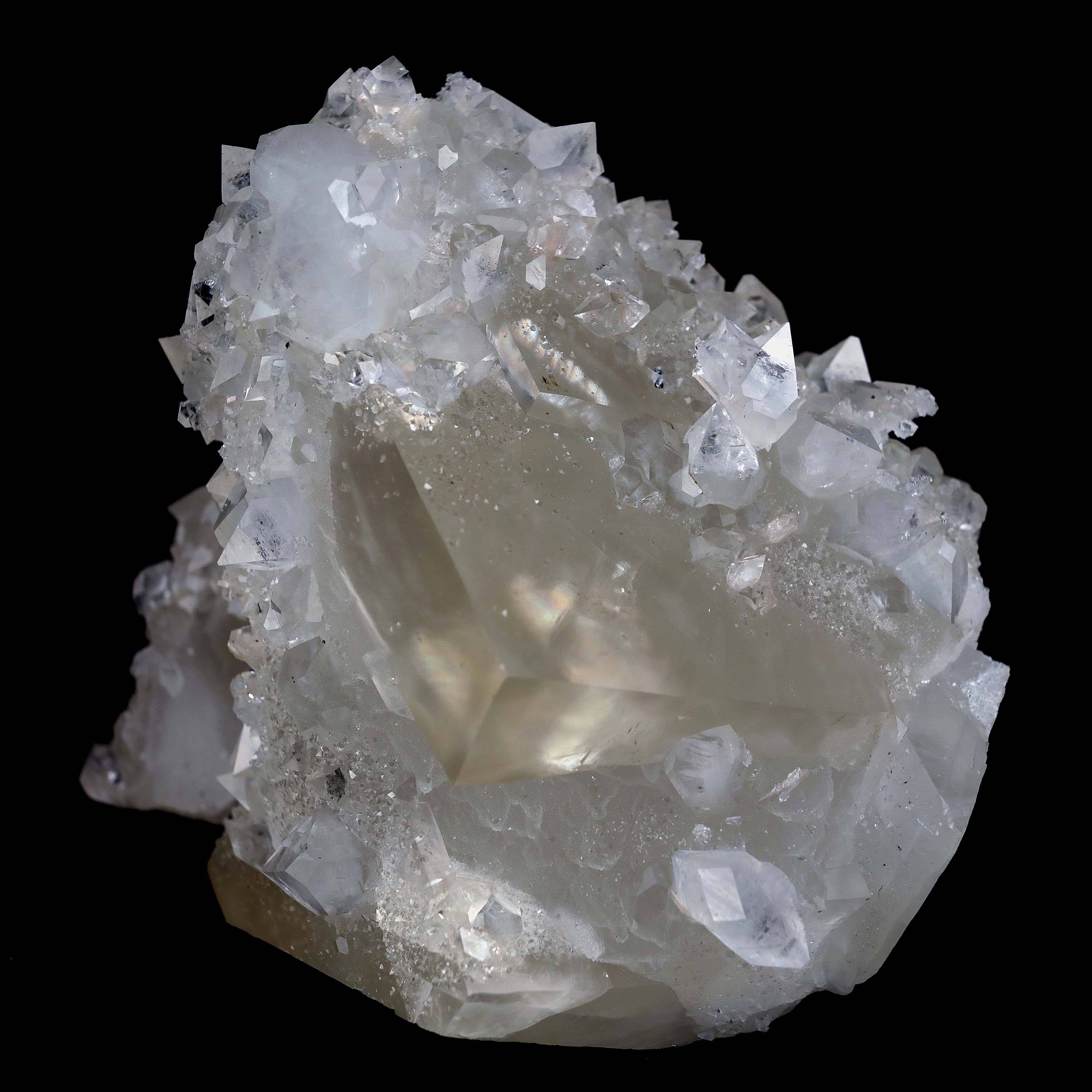 Pseudo Calcite with Apophyllite Natural Mineral Specimen  # B 4632