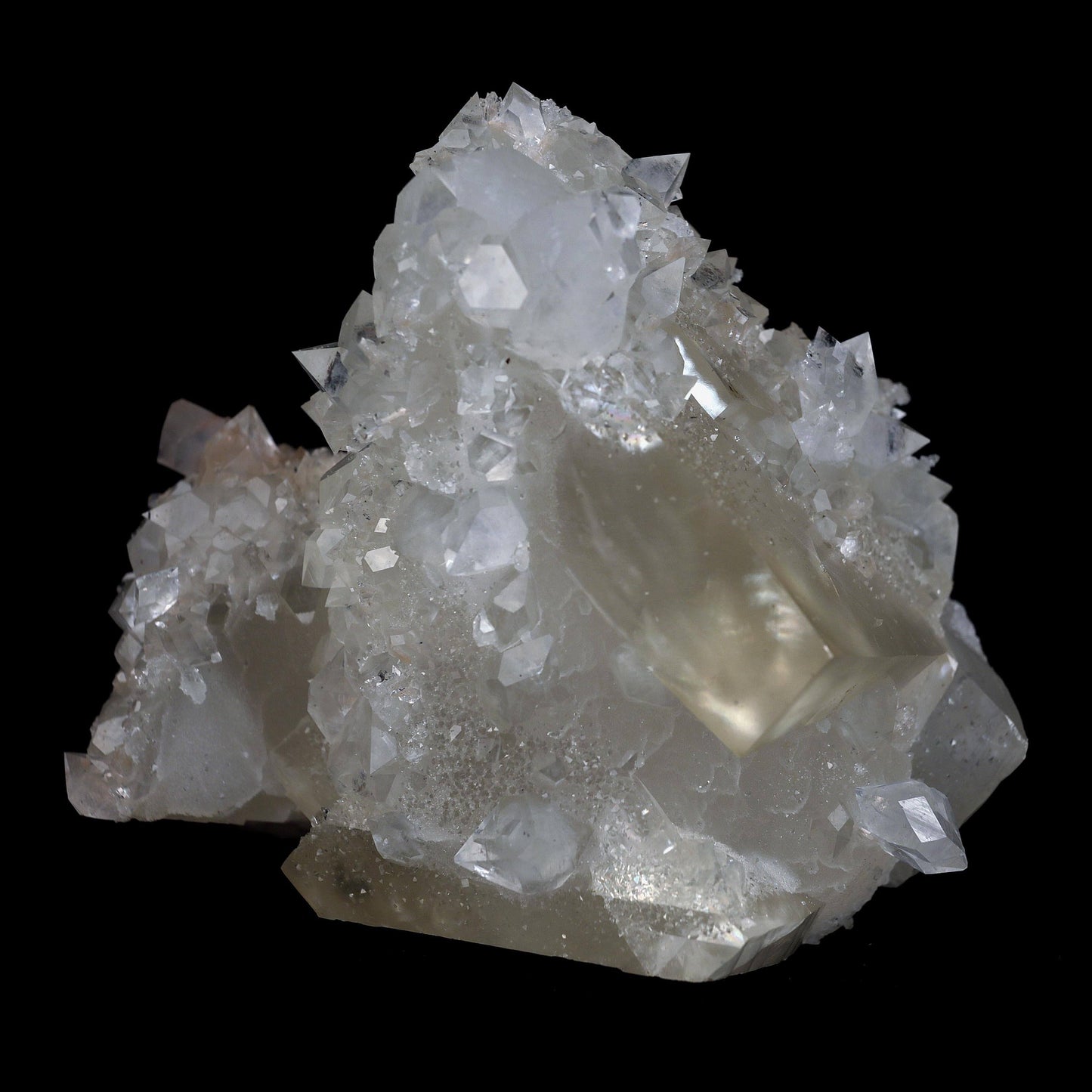 Pseudo Calcite with Apophyllite Natural Mineral Specimen  # B 4632