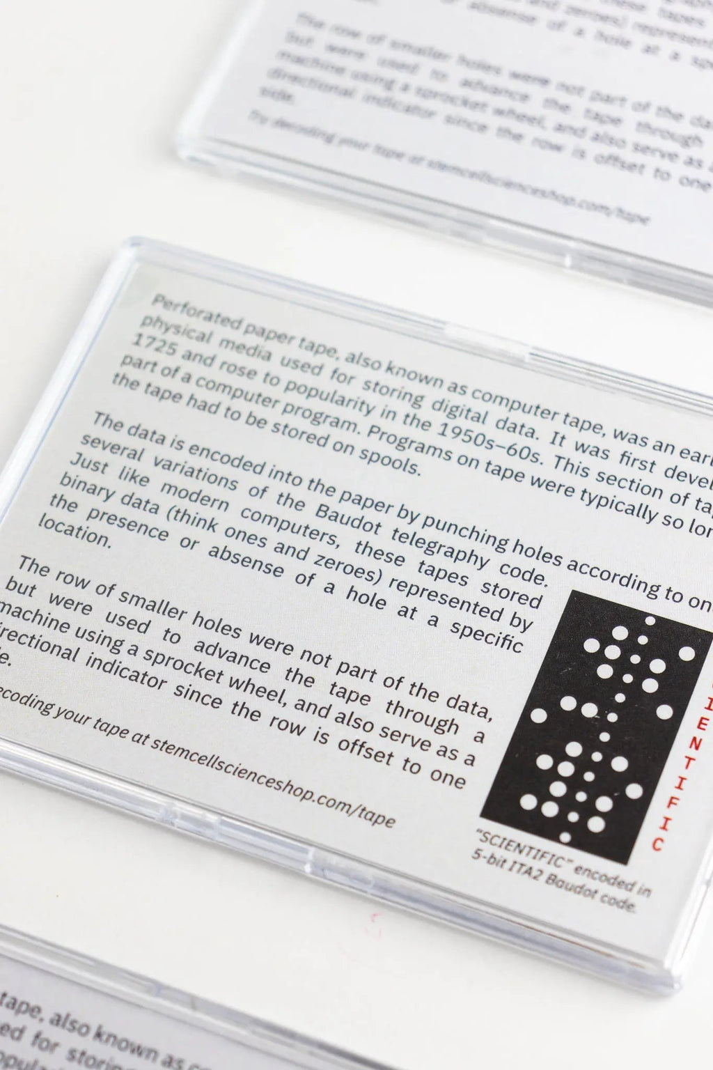 Punched Computer Tape Section, Black at Stemcell Science Shop